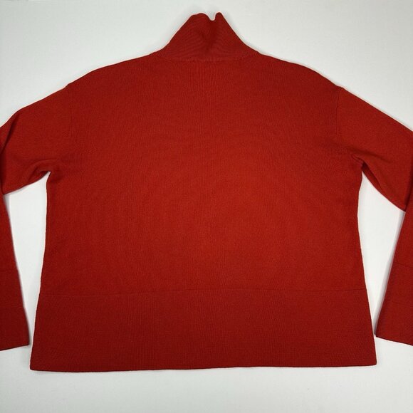 Everlane Women's Poppy Red High Neck Long Sleeve Cashmere Sweater S/C42.3 - Picture 6 of 14